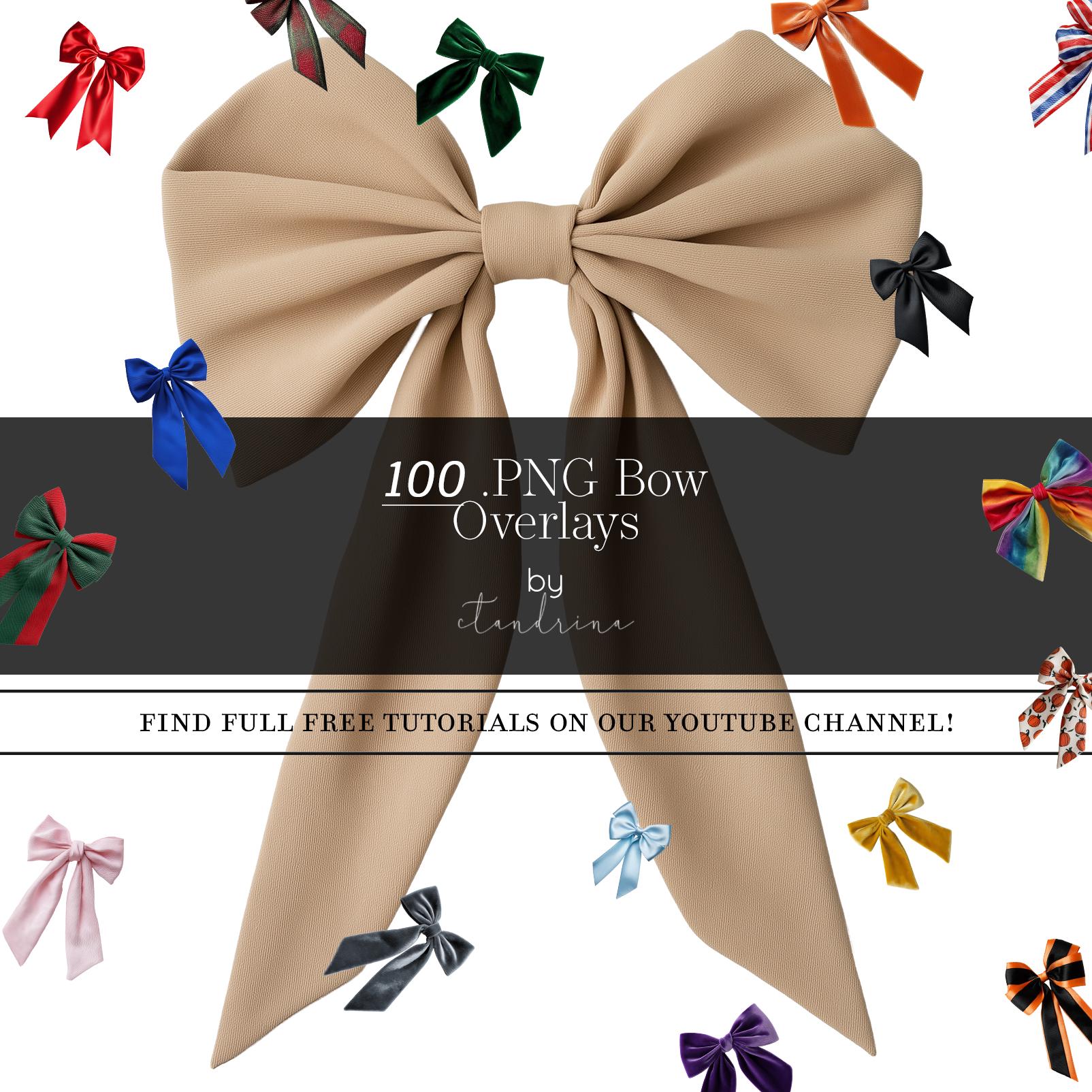 Bow Overlays, .PNG Bow Overlays for Photoshop, Bow Overlays for Photography, Digital Backdrop Overlays for Composite, Non Commerical Use