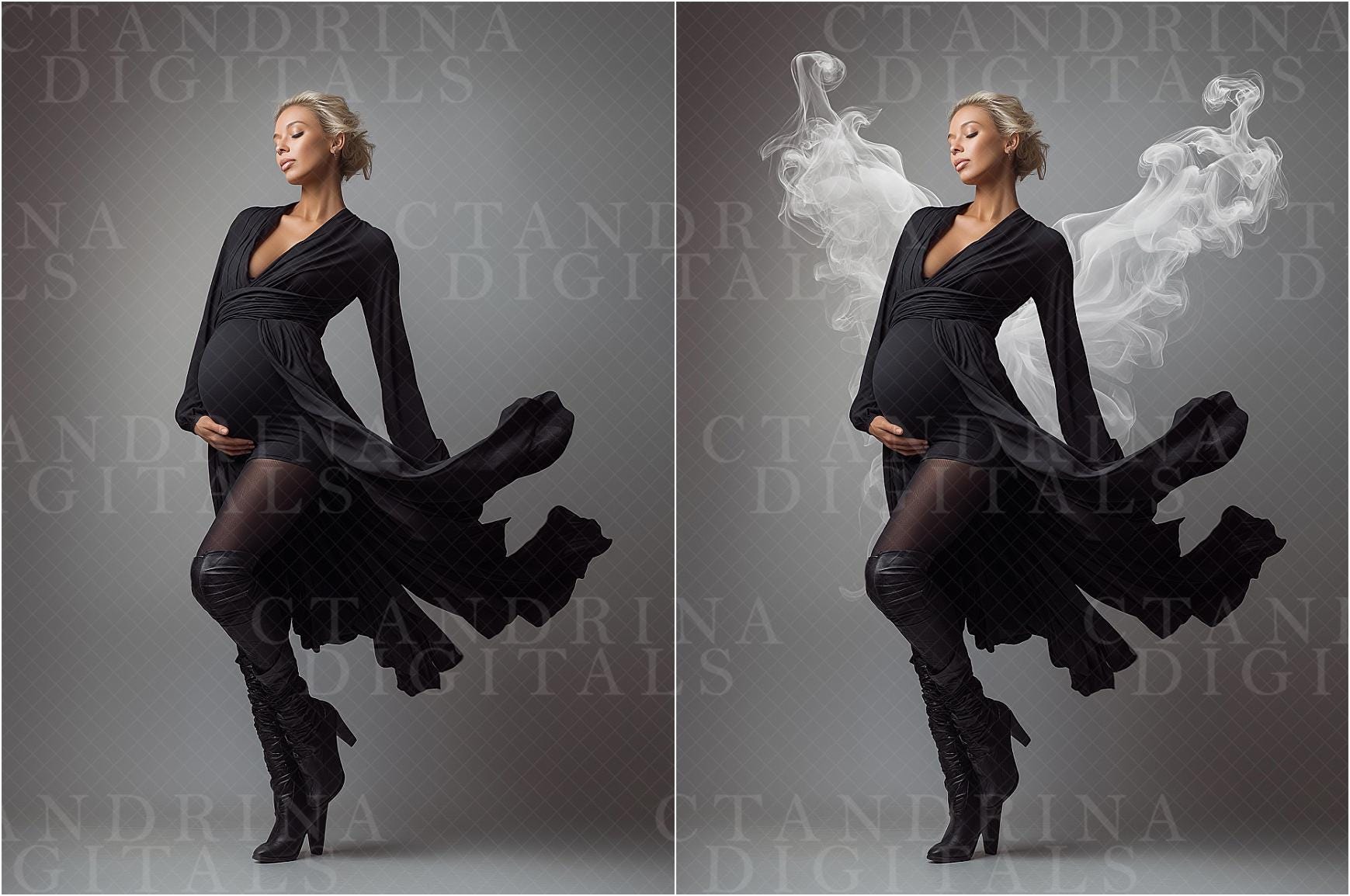 Smoke Shape Backdrop Overlays, Maternity Digitals, Smoke Ring Backdrop Overlays, Maternity Backdrop Overlays for Photoshop, Tutorial