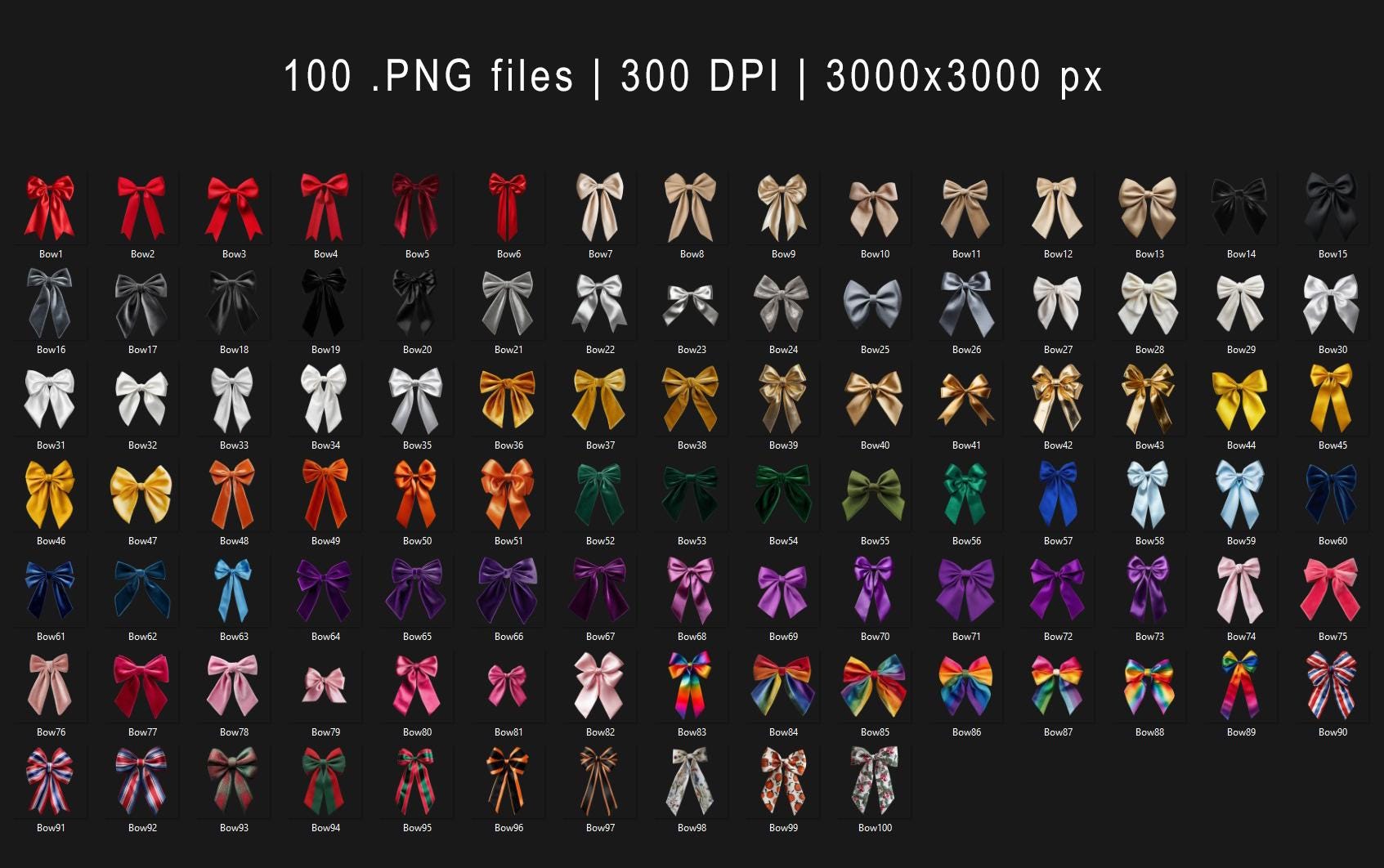 Bow Overlays, .PNG Bow Overlays for Photoshop, Bow Overlays for Photography, Digital Backdrop Overlays for Composite, Non Commerical Use