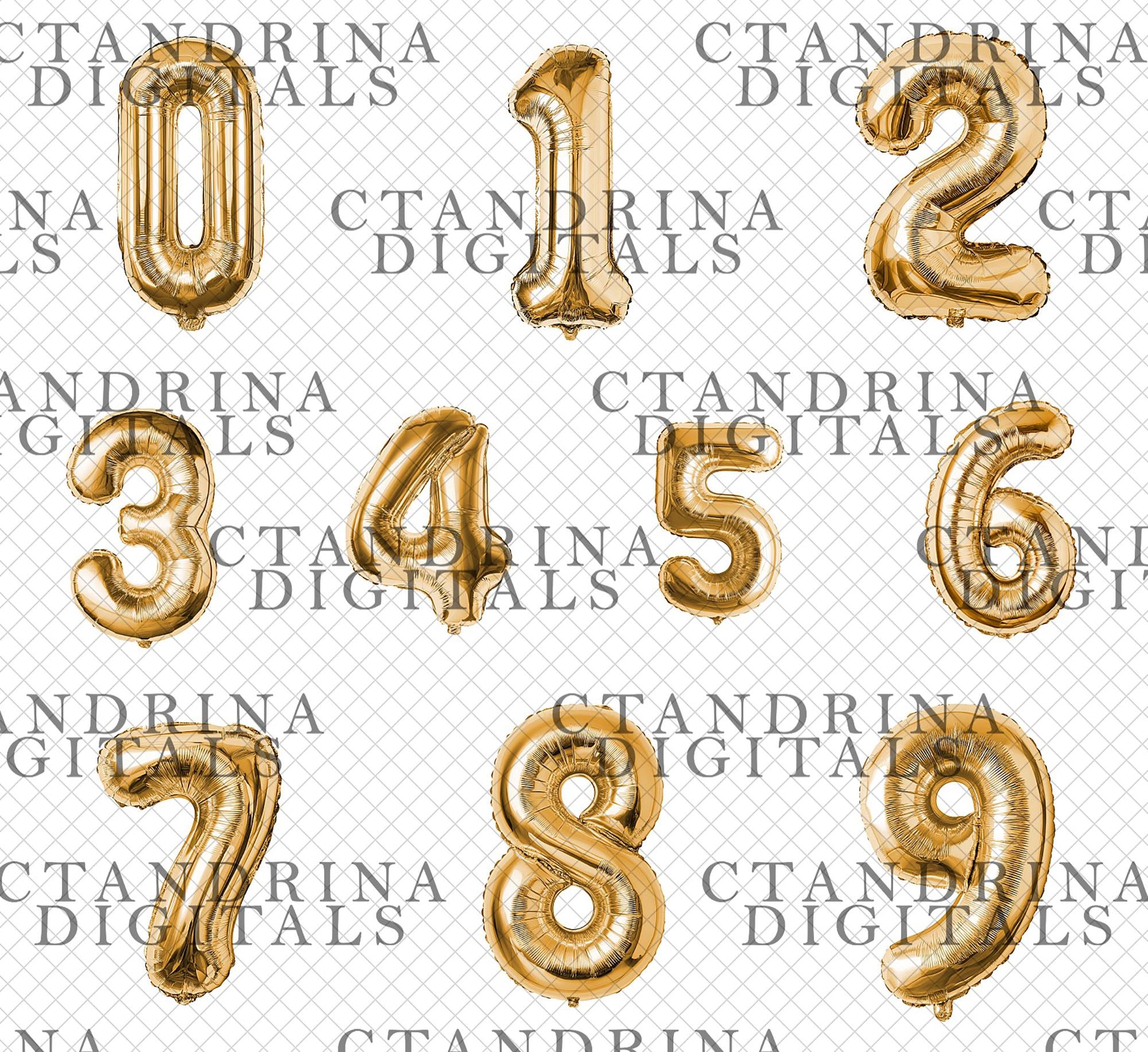 Foil Balloon PNG Digital Backdrop Overlays, Alphabet Foil Balloons, Number Foil Balloons, Cake Smash Foil Balloon, Milestone Session Overlay