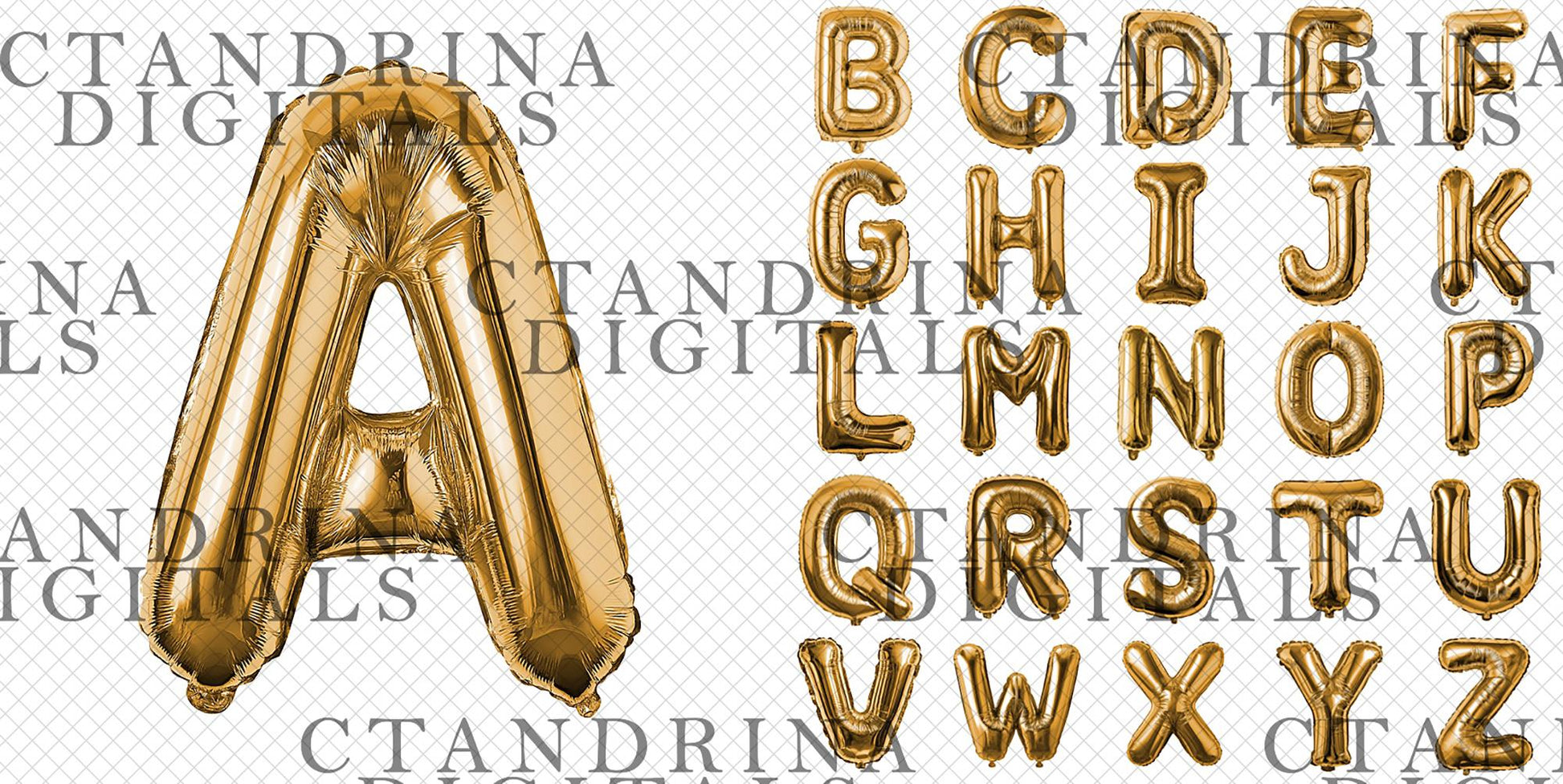 Foil Balloon PNG Digital Backdrop Overlays, Alphabet Foil Balloons, Number Foil Balloons, Cake Smash Foil Balloon, Milestone Session Overlay