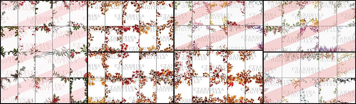 Floral Branch Backdrop Overlay Bundle: Seasonal Mega Pack (Digital Download)