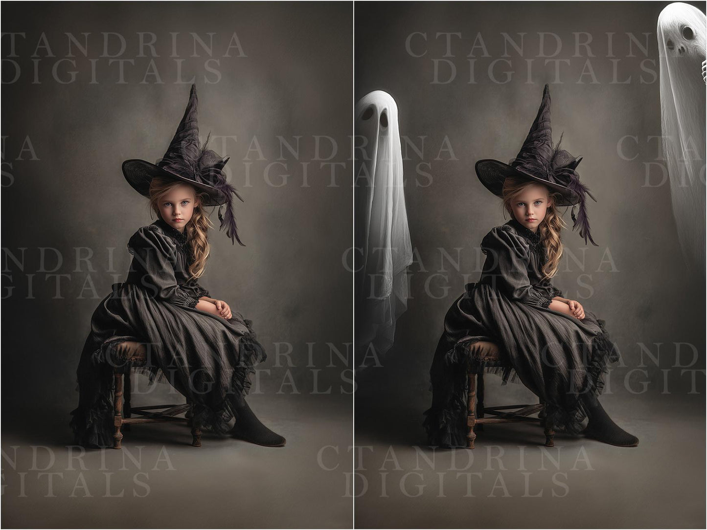 Peeking Ghost Backdrop Overlays: Halloween Digitals for Photoshop (tutorial included)