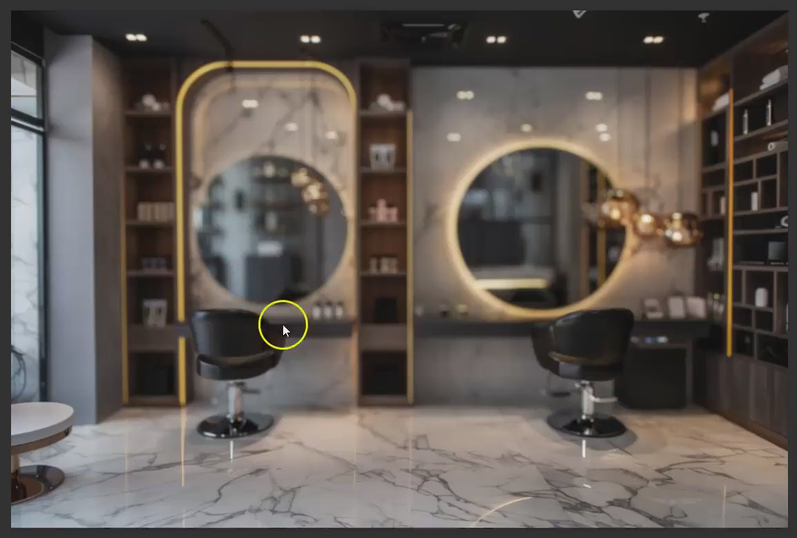 Hair Stylist Headshot Digital Backdrops, Blurred Professional Headshot Backgrounds for Photoshop, Hair Salon Soft Focus Backdrops