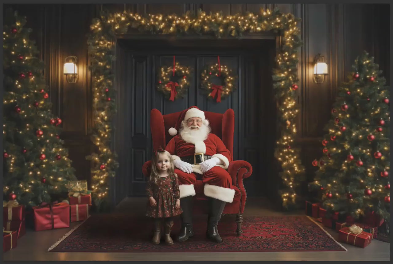 Santa Claus PNG Transparent Overlays, Santa & Mrs. Claus Overlays, Christmas Backdrops Overlays, Santa Overlay, Bonus Reindeer Overlays