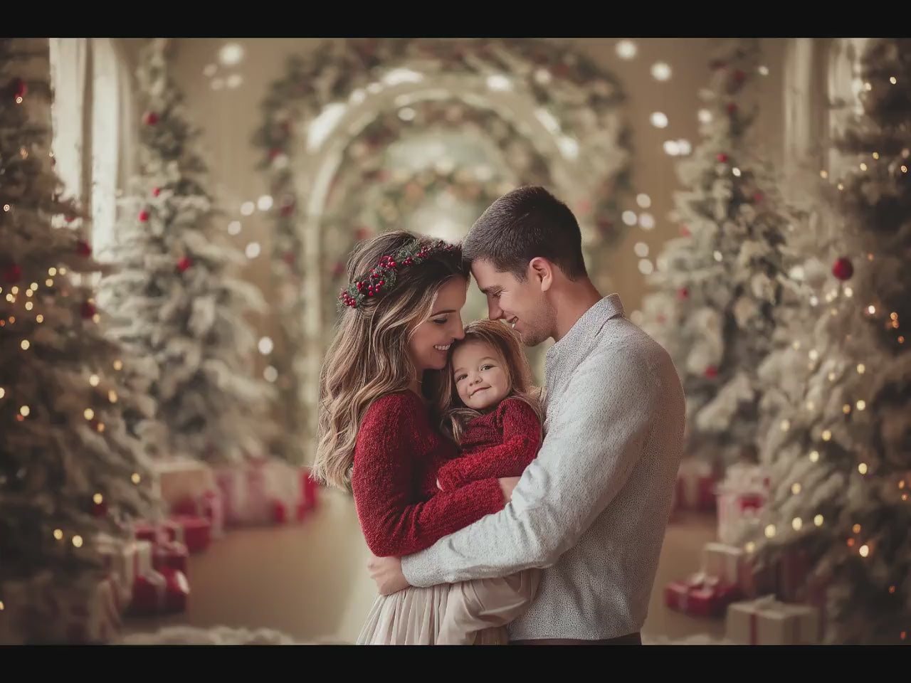 Blurred Festive Christmas Digital Backdrops, Indoor Christmas Mini Session Digital Backdrops, Digital Backdrops for Portrait Photography