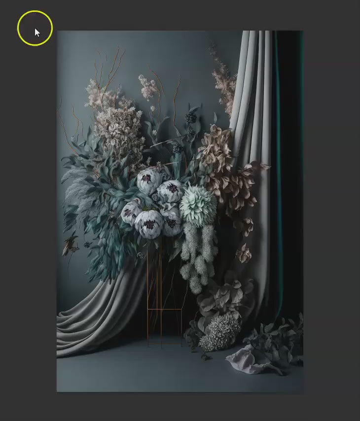 Turquoise Autumn Digital Backdrop Overlays, Fall Florals with Turquoise Backdrop, Maternity and Fashion Digital Backdrops for Photoshop