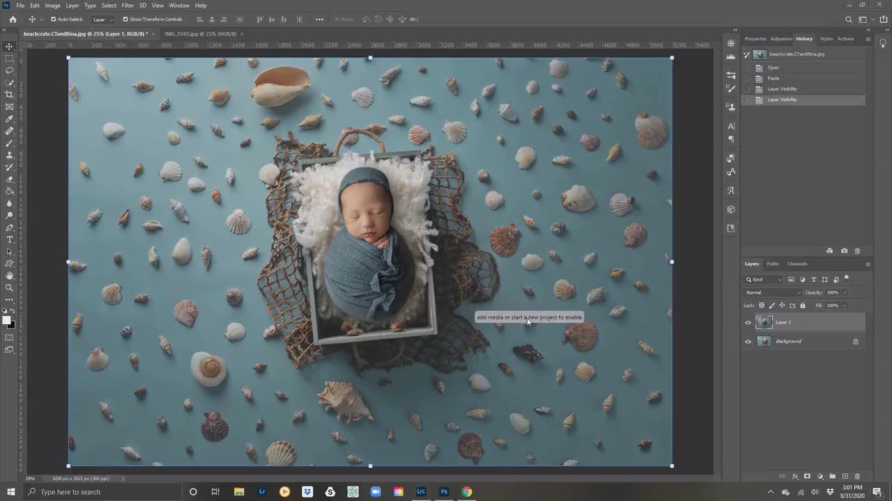 Newborn Digital Backdrop, Newborn Digital Background, Beachy Newborn Backdrop, Baby Boy Beach Themed Digital Backdrop for Photoshop