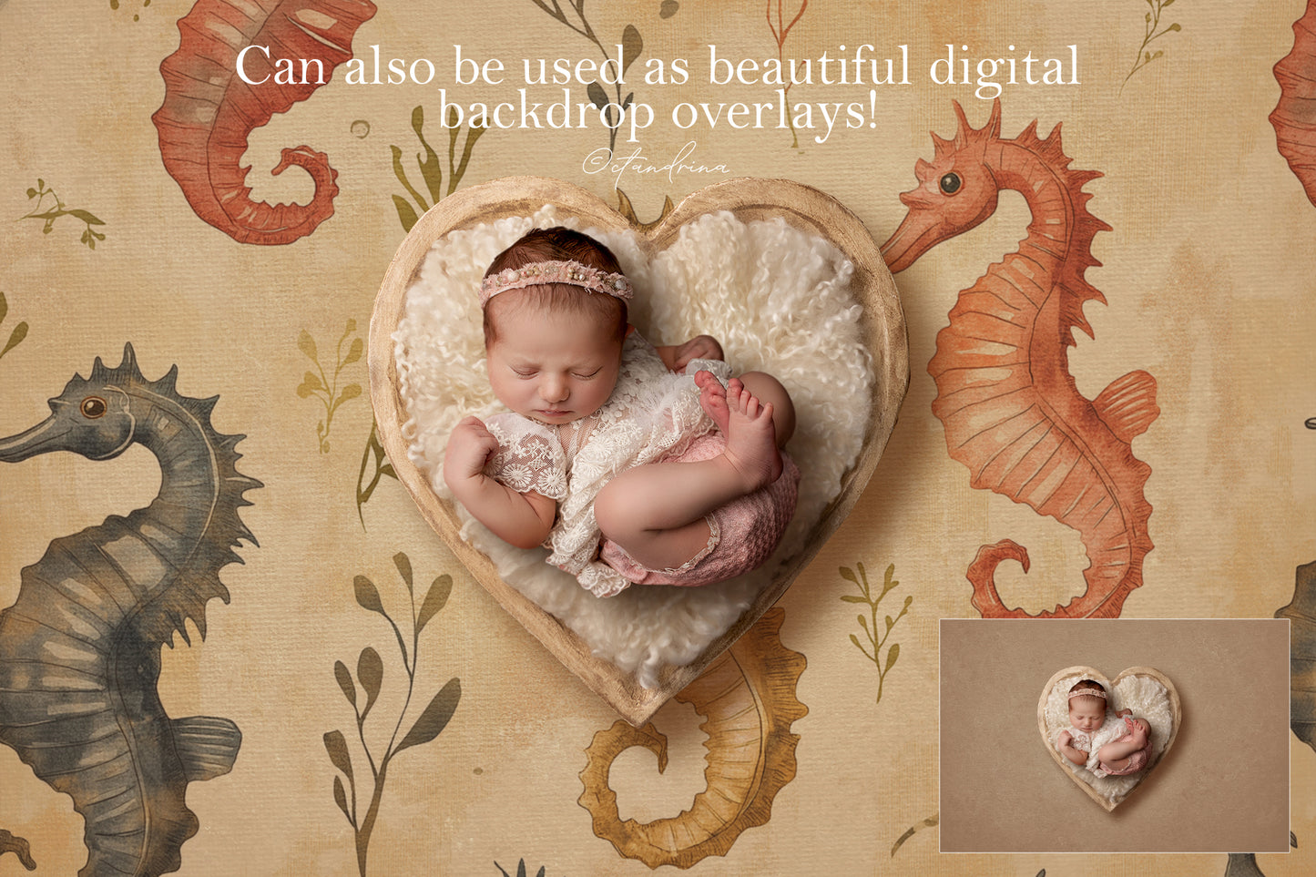 Vintage Under The Sea Watercolor Digital Paper
