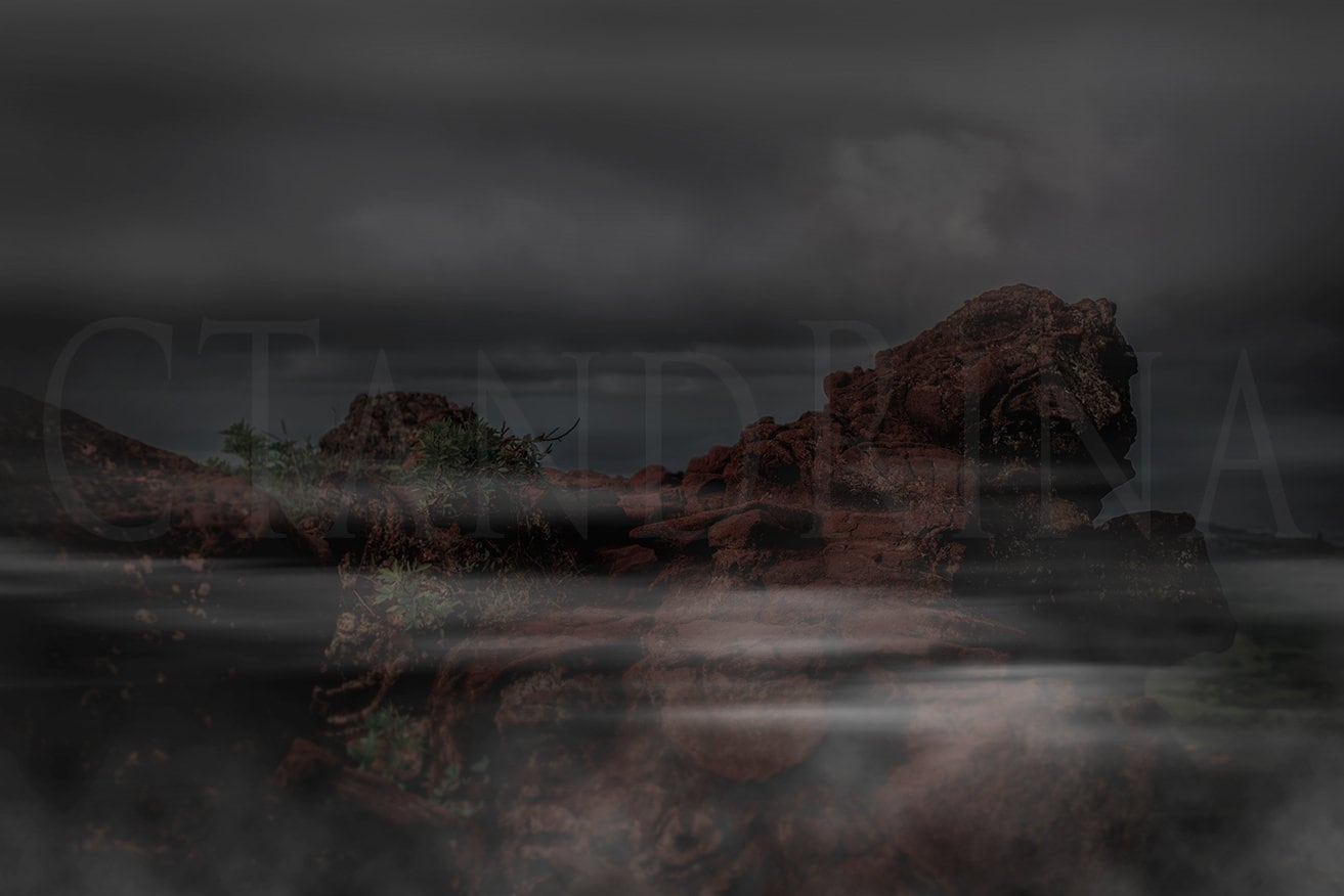 Dark Cliff with Fog Digital Backdrop, Foggy Digital Background, Smokey Mountains, Cliff at Night, Dramatic Digital Backdrops for Photoshop!