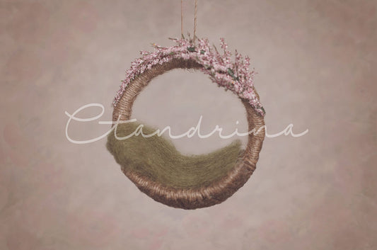 Vintage Floral Newborn Hanging Digital Backdrop, Newborn Digital Background, Baby Girl Backdrop, Newborn Digital Backdrops for Photoshop