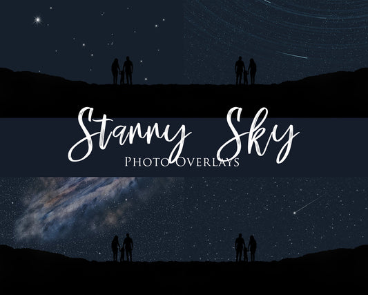 Realistic and Dreamy Star Overlays for Night Sky Images, Milky Way, Galaxy, Meteor Shower, Shooting Star, Star Overlays for Photoshop