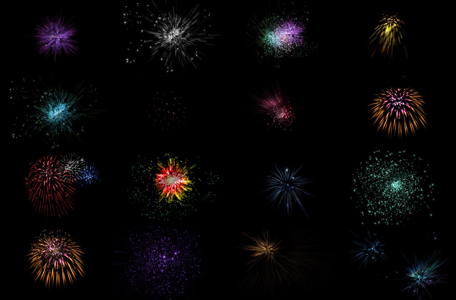 Starry Light Overlays, Firework Overlays, Sparkler Overlays, Spectacular Light Overlays for Multiple Uses in Photoshop - Set of 30