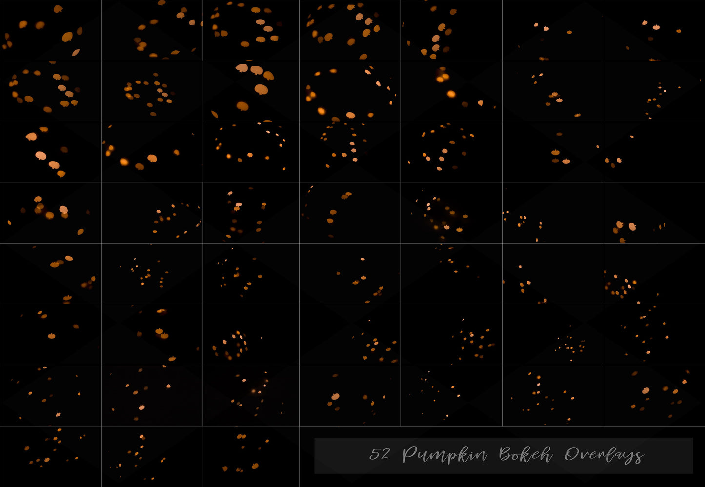 115 October Light Bokeh Overlays, Orange Light Bokeh, Pumpkin Bokeh Overlays, Ghost Bokeh, Halloween Overlays, Fall Overlays for Photoshop