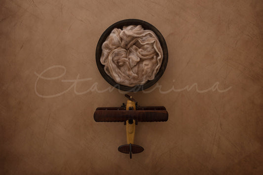 Wooden Airplane Newborn Digital Backdrop, Boy Backdrop with Toy Plane, Newborn Boy Digital Background, Digital Backdrops for Photoshop