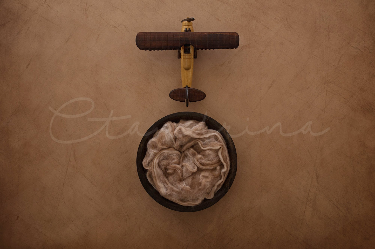 Wooden Airplane Newborn Digital Backdrop, Boy Backdrop with Toy Plane, Newborn Boy Digital Background, Digital Backdrops for Photoshop