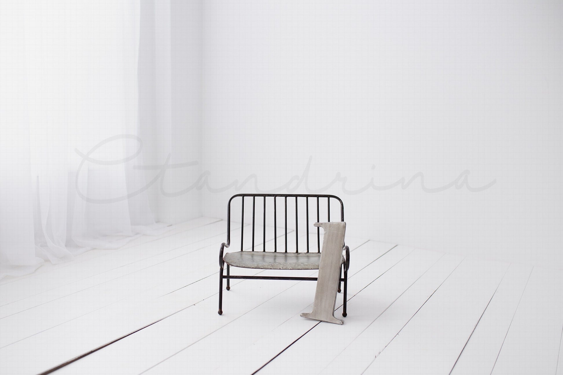 ONE Year Birthday Baby Digital Backdrop, White Birthday Backdrop with Window Light, White Studio Birthday Backdrop for Baby Photography