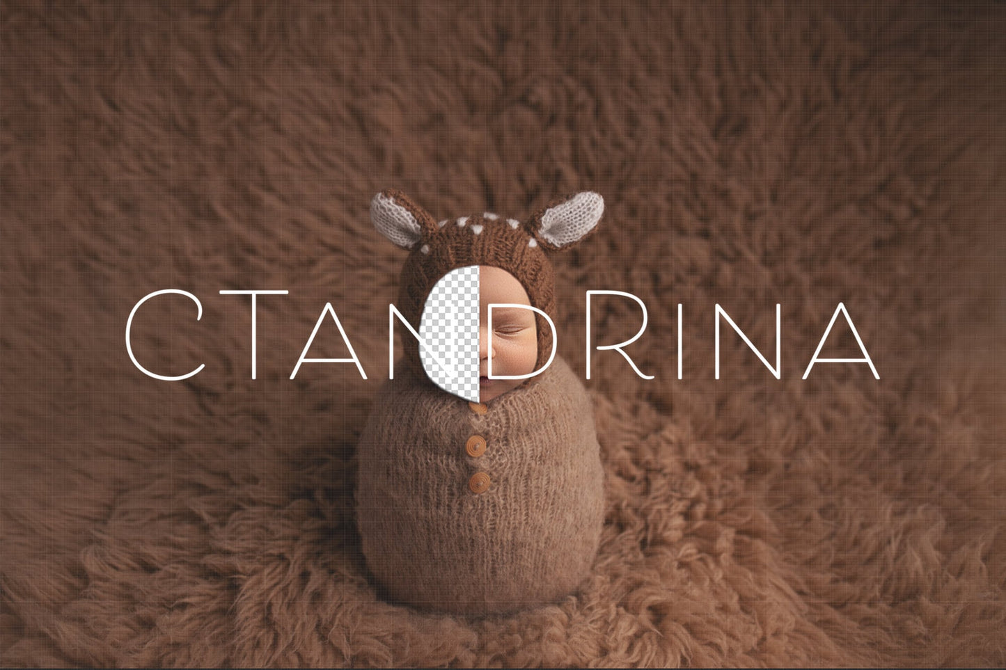 Fawn Newborn Digital Backdrop, Baby Deer Newborn Background, Potato Sack Backdrop for Babies, PNG Newborn Digital Backdrops for Photoshop