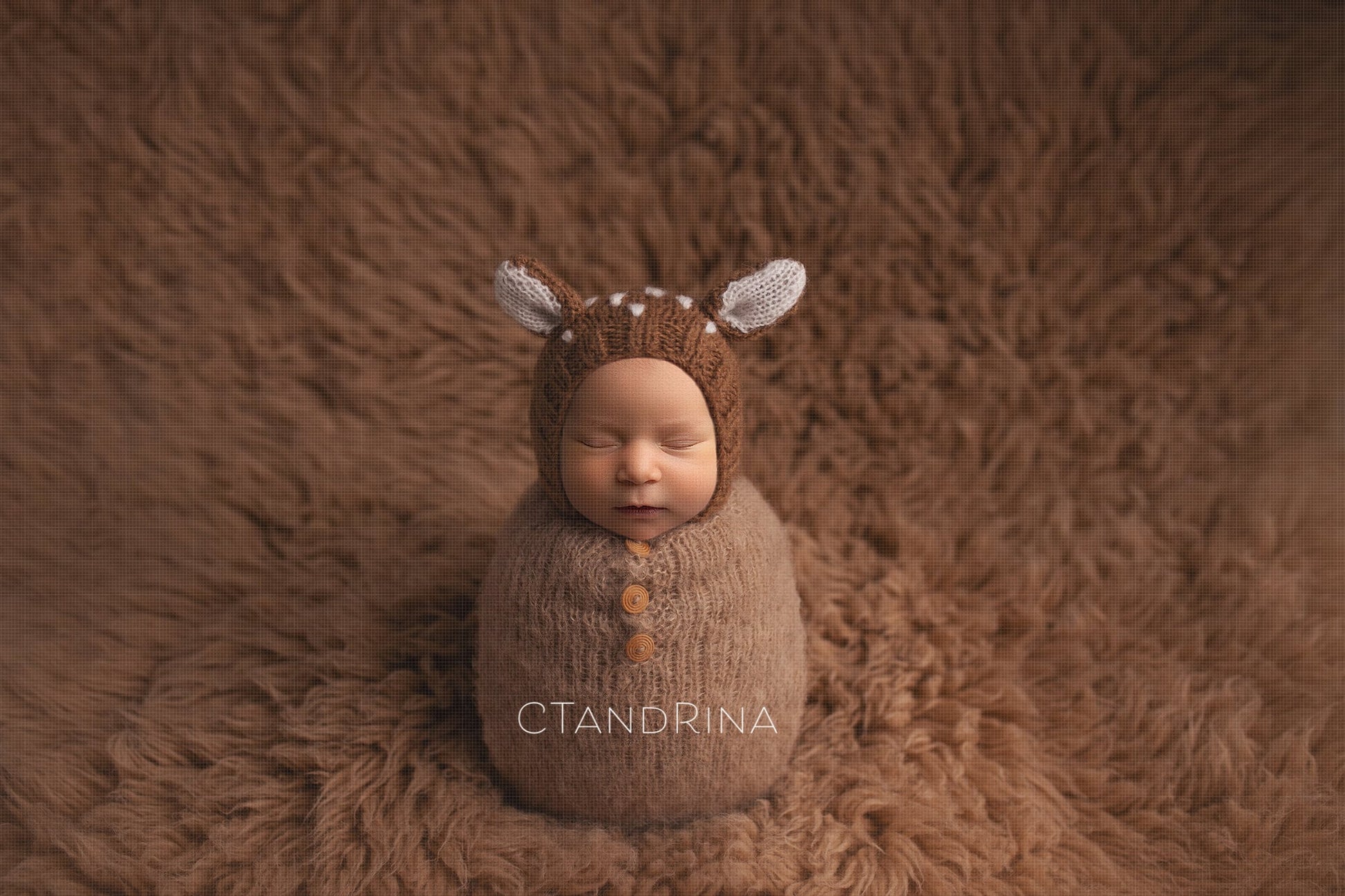 Fawn Newborn Digital Backdrop, Baby Deer Newborn Background, Potato Sack Backdrop for Babies, PNG Newborn Digital Backdrops for Photoshop