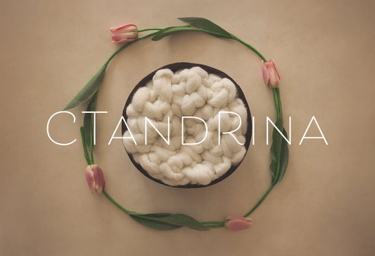 Flower Newborn Digital Backdrop, Newborn Floral Background, Wooden Bucket with Bump Layer and Tulips, Beautiful Backdrops for Photoshop