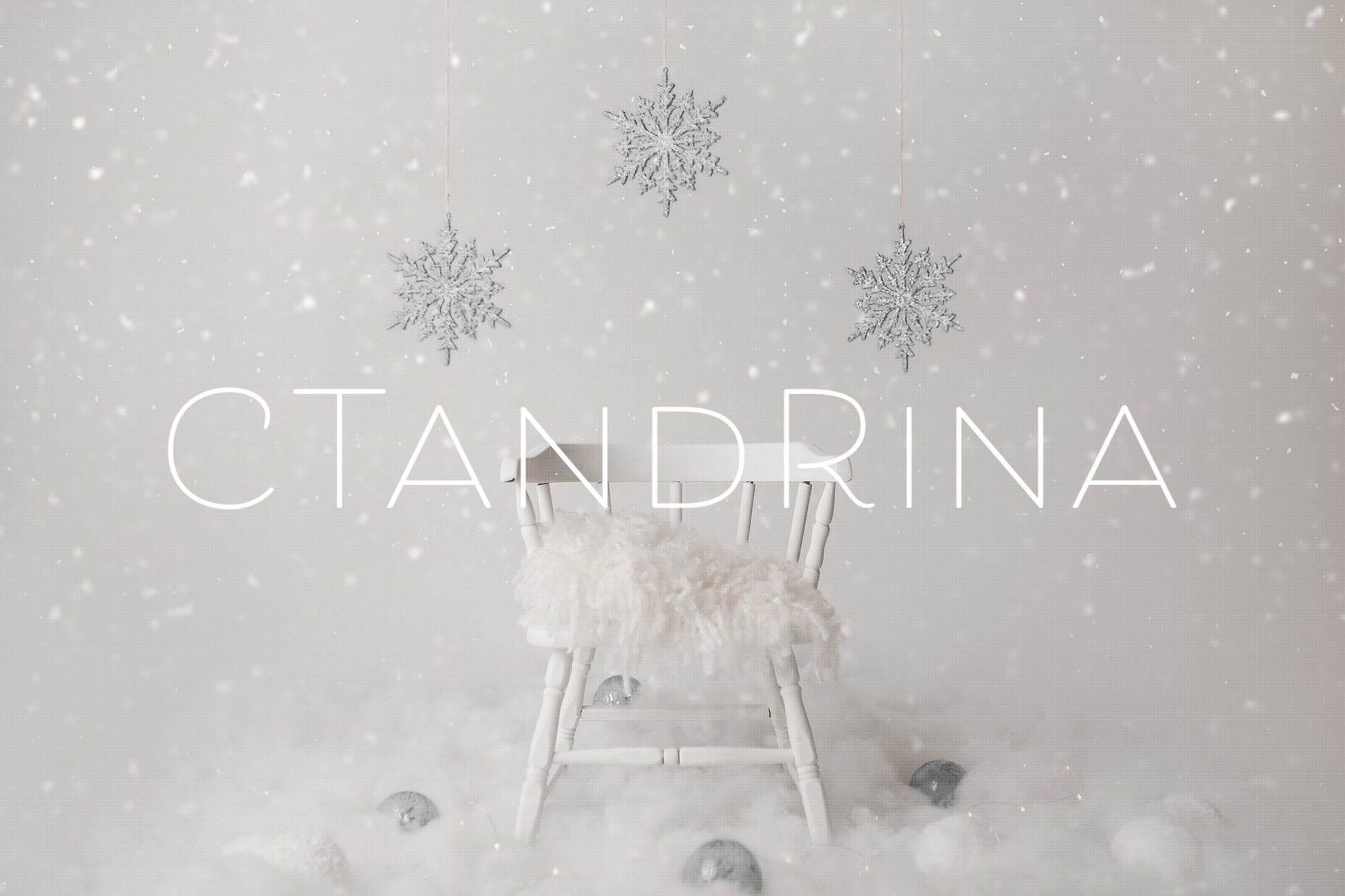 Christmas Newborn Digital Backdrop, Silver Snow Flakes Newborn Digital Background, Newborn Holiday Digital Backdrops for Photoshop