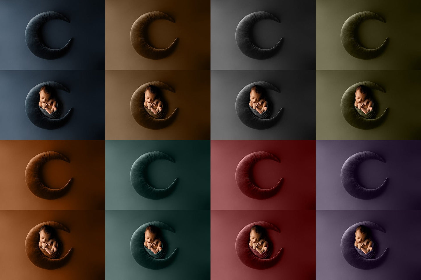 Moon Pillow Newborn Digital Backdrop Bundle, Newborn Digital Backdrops, Newborn Digital Backgrounds, Moon Pillow Backdrops for Photoshop