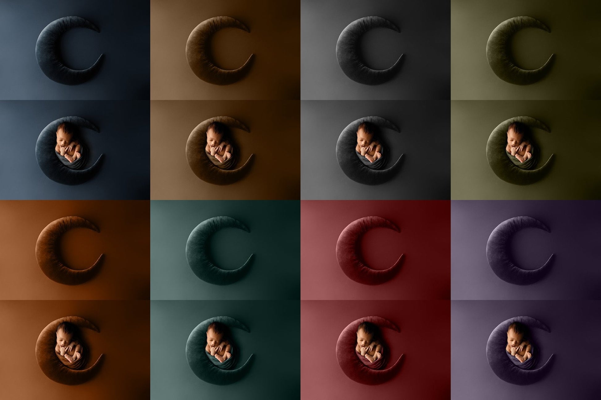 Moon Pillow Newborn Digital Backdrop Bundle, Newborn Digital Backdrops, Newborn Digital Backgrounds, Moon Pillow Backdrops for Photoshop