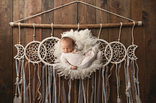 Newborn Digital Backdrop, Macrame Dreamcatcher Newborn Digital Backdrop, Baby Dreamcatcher Backdrop, Newborn Backdrops for Photoshop