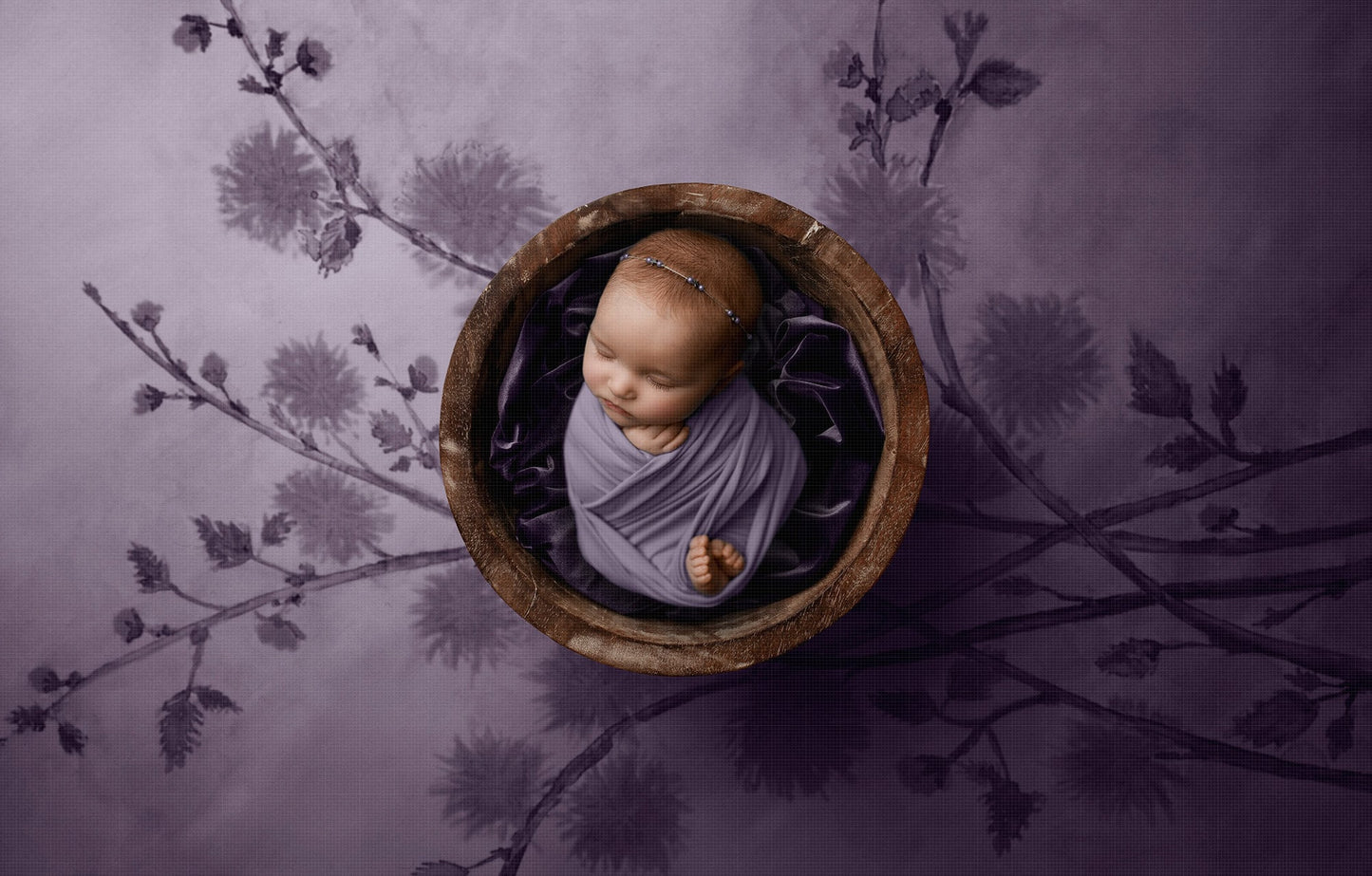 Newborn Digital Backdrop, Newborn Digital Background, Purple Spring Newborn Backdrop, Baby Girl Newborn Backdrops for Photoshop