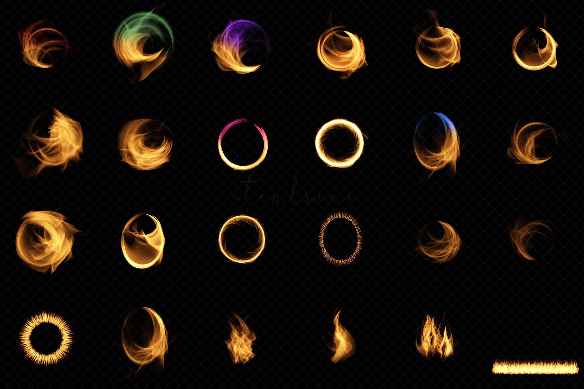 Fire Ring Overlays for Studio Maternity, Fire Ring Overlays for Photoshop, Bonus Flames, Photoshop Rings, Backdrop Rings for Photoshop