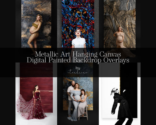 Hanging Canvas Backdrop Overlays, Metallic Backdrop Overlays, Skinny Backdrop Overlays, Canvas Strip Backdrop Overlays for Photoshop