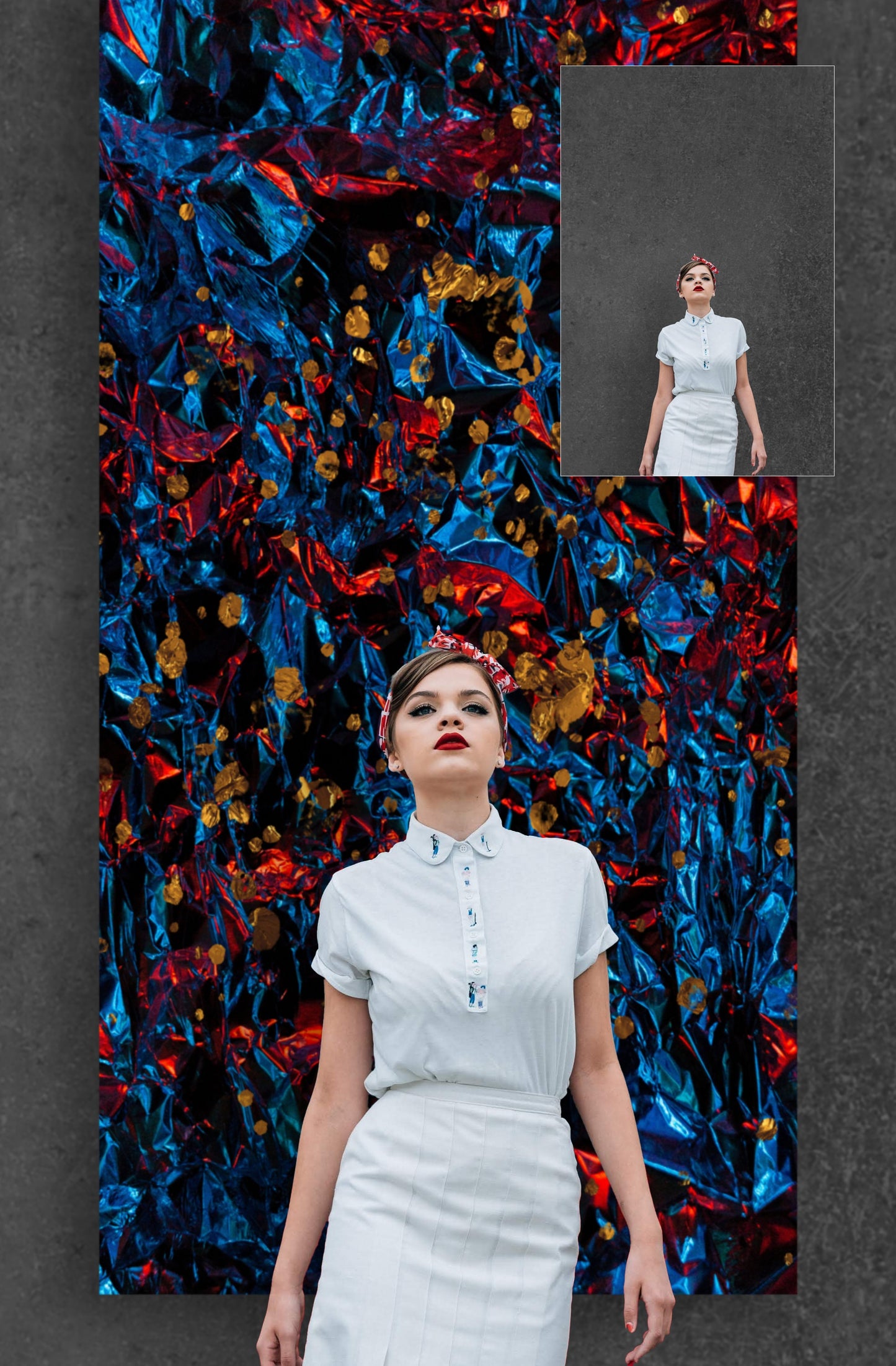 Hanging Canvas Backdrop Overlays, Metallic Backdrop Overlays, Skinny Backdrop Overlays, Canvas Strip Backdrop Overlays for Photoshop