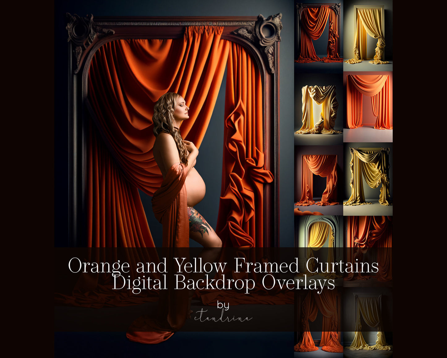 maternity digital backdrop, maternity backdrop overlays, maternity backdrops, maternity backgrounds, studio digital backdrops, studio backdrop overlays, photoshop overlays, best seller, ctandrina, best maternity backdrops, framed curtain backdrops
