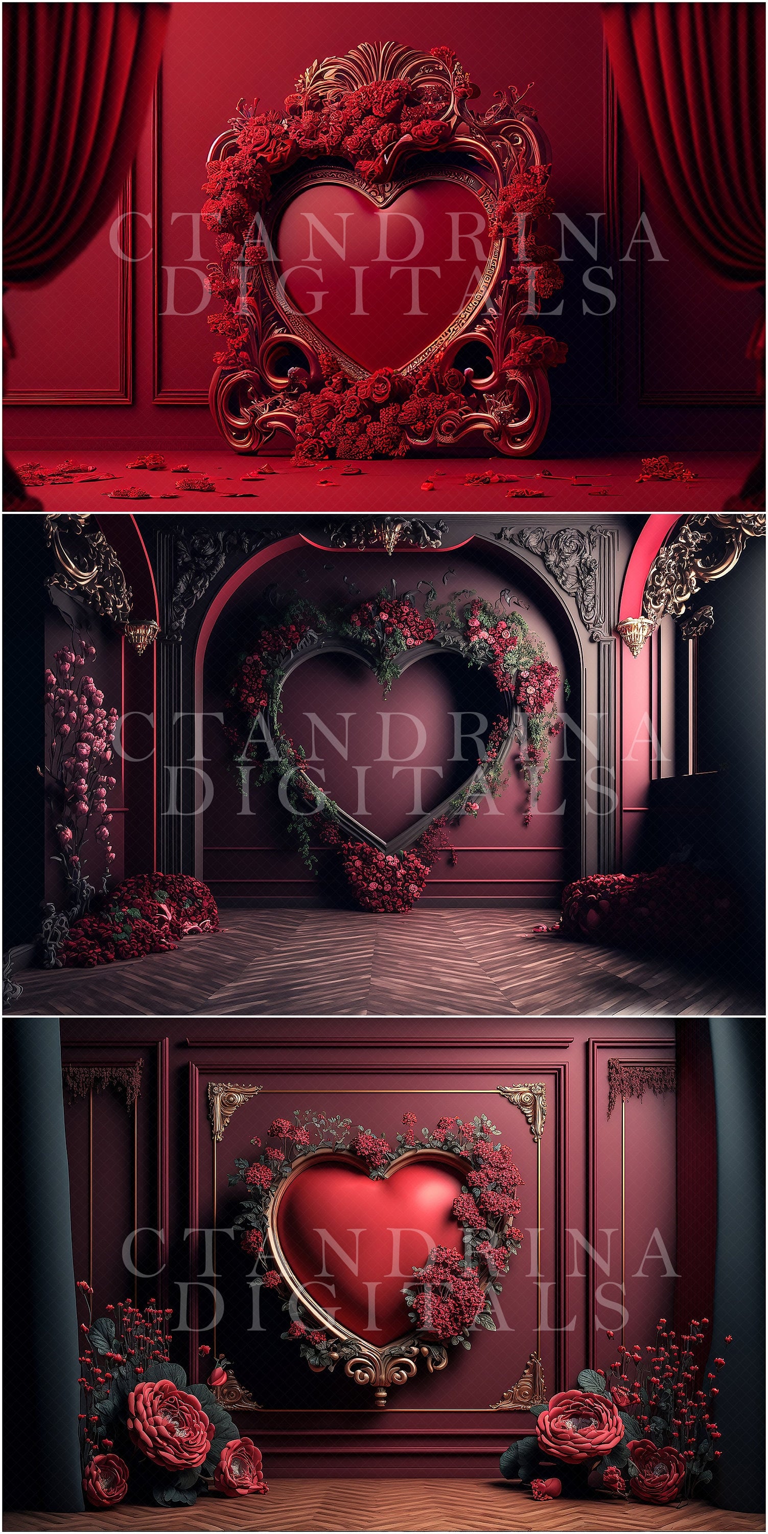 Valentine Abstract Digital Backdrops, Valentine Inspired Digital Backdrops, Maternity Digital Backdrops, Backdrop Overlays for Photoshop