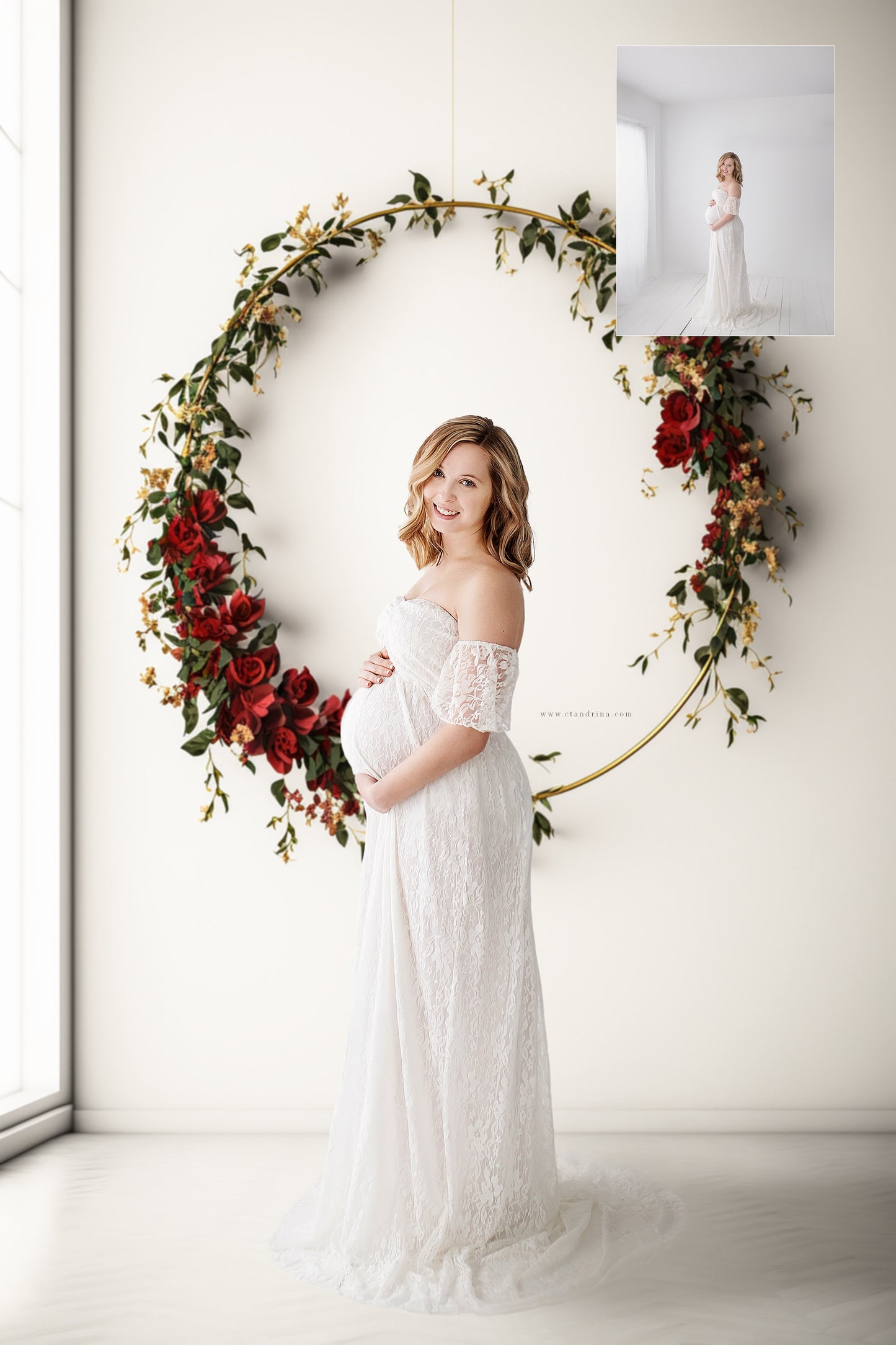 floral ring digital backdrops, maternity digital backdrops, fine art floral ring backdrops, maternity backdrops best sellers, studio digital backdrops, ctandrina, original floral ring backdrops, valentines day backdrops, red floral ring backdrops