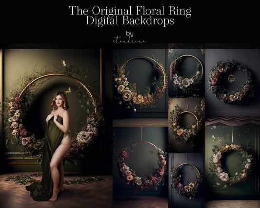 floral ring digital backdrops, maternity digital backdrops, fine art floral ring backdrops, maternity backdrops best sellers, studio digital backdrops, ctandrina, original floral ring backdrops, valentines day backdrops, best floral ring backdrops