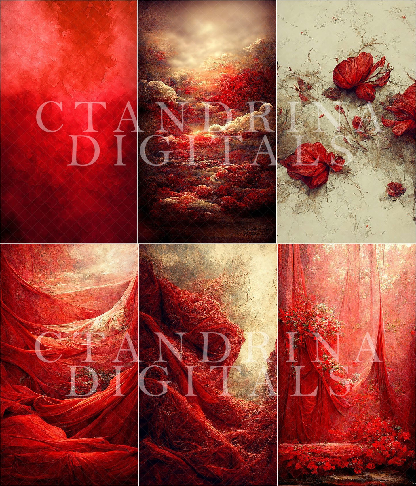 ctandrina digitals, red floral texture overlays, fine art overlays, fine art texture overlays, fine art backdrops, maternity backdrops, maternity overlays, maternity sweeps, fine art photography, photoshop overlays, digital backdrop overlays