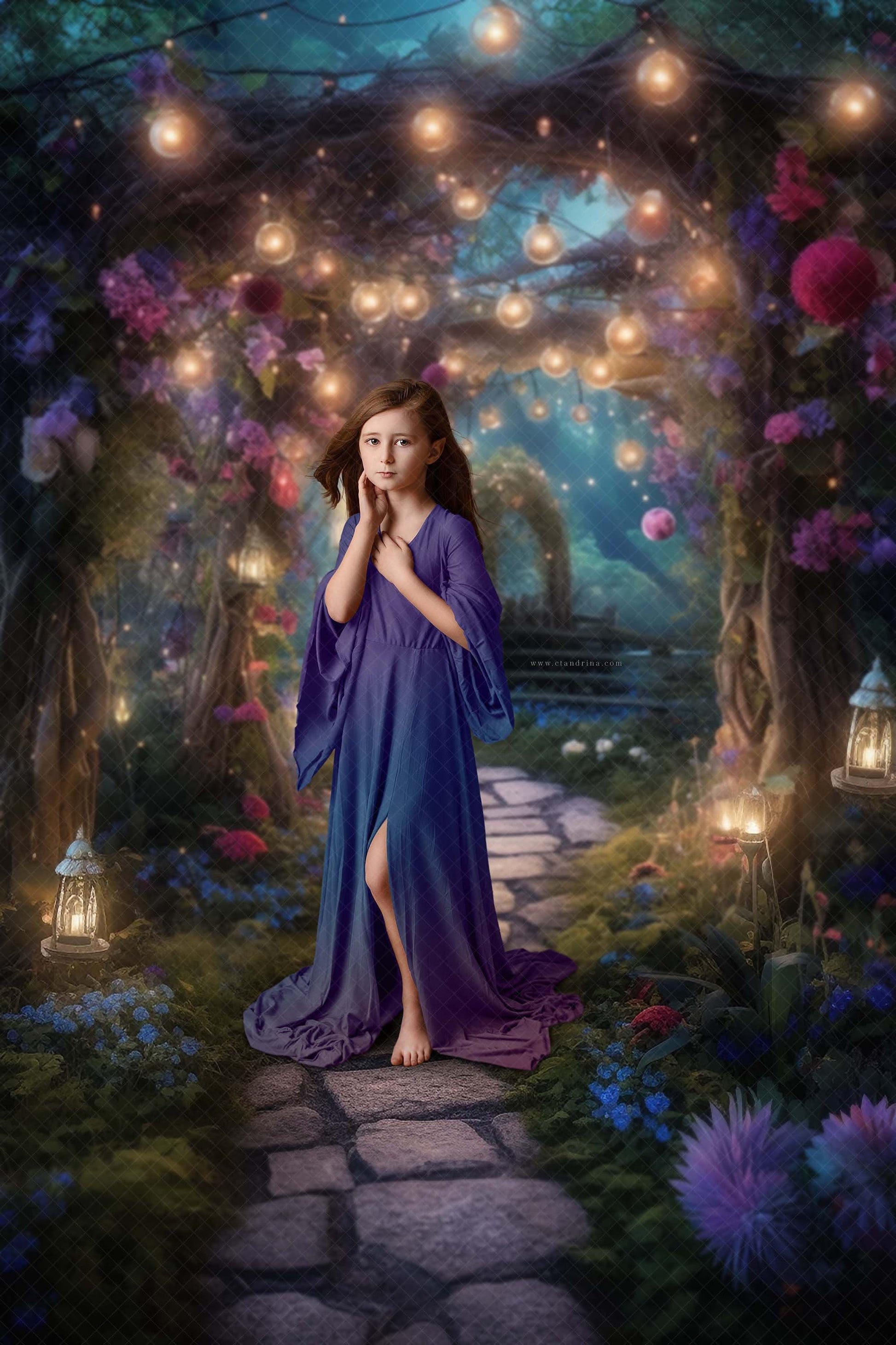 Magical Fairy Garden Digital Backdrops, Fantasy Digital Backgrounds, Fairy Digital Backdrops for Photoshop Composites, Dreamy Backdrops