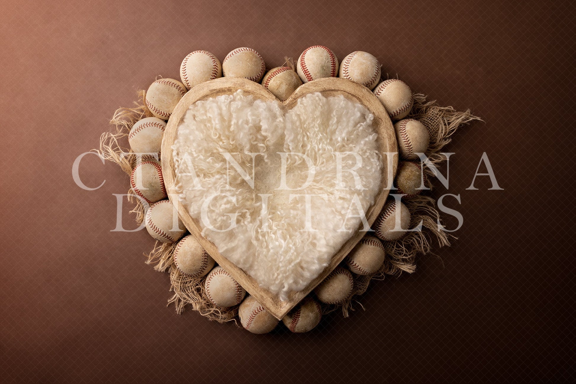 Baseball Newborn Digital Backdrop, Newborn Baseball Background, Baseball Heart Baby Backdrop, Baseball Love Photoshop Composite Backdrop