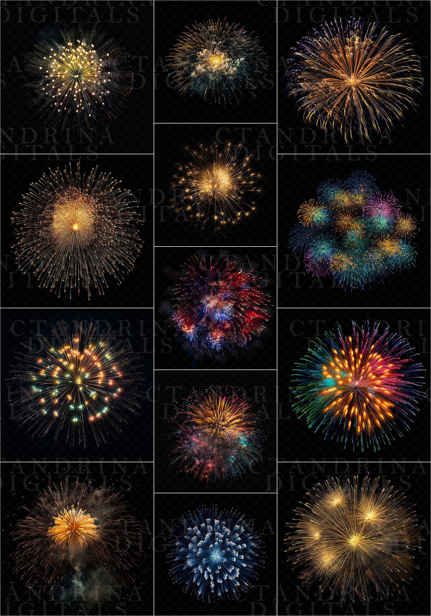 Firework Overlays, 4th of July Fireworks Overlays, Independence Day Overlays, Firework Overlays for Photoshop Composite