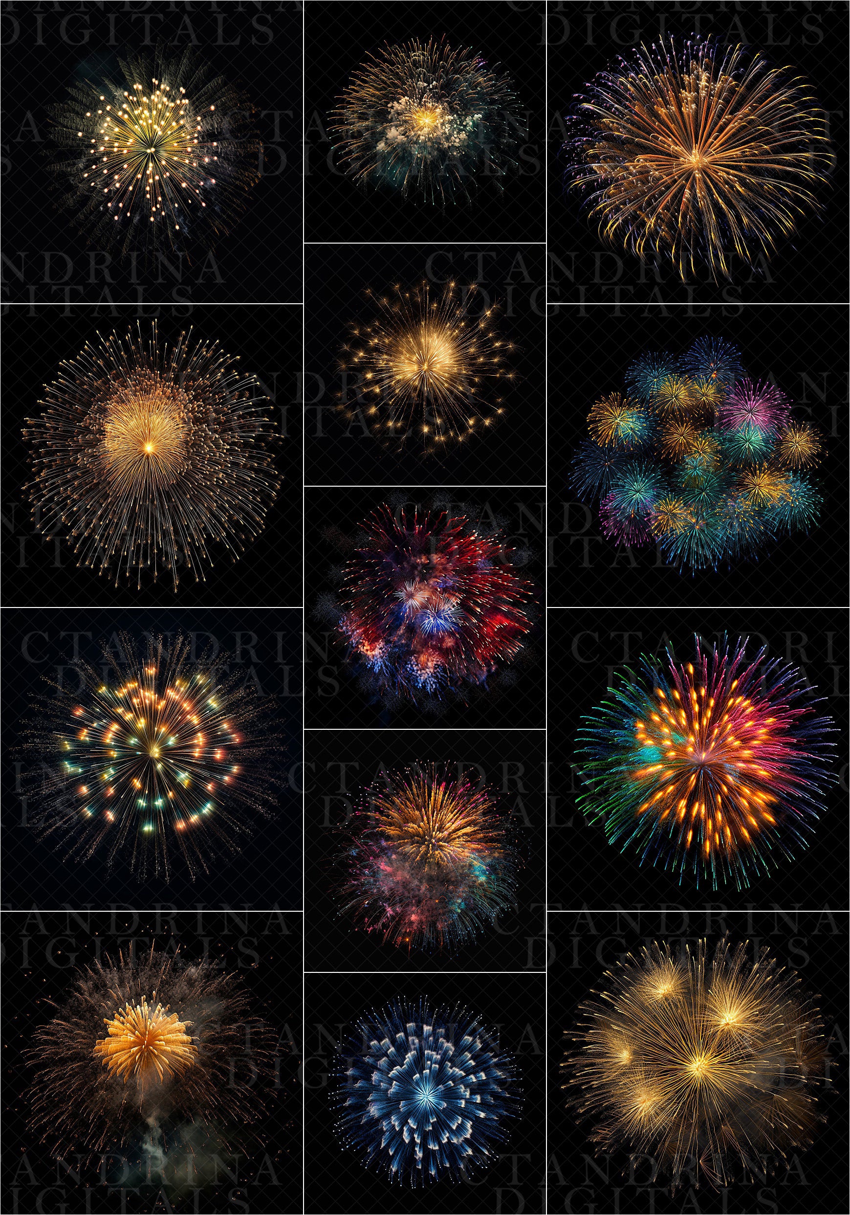 Firework Overlays, 4th of July Fireworks Overlays, Independence Day Overlays, Firework Overlays for Photoshop Composite