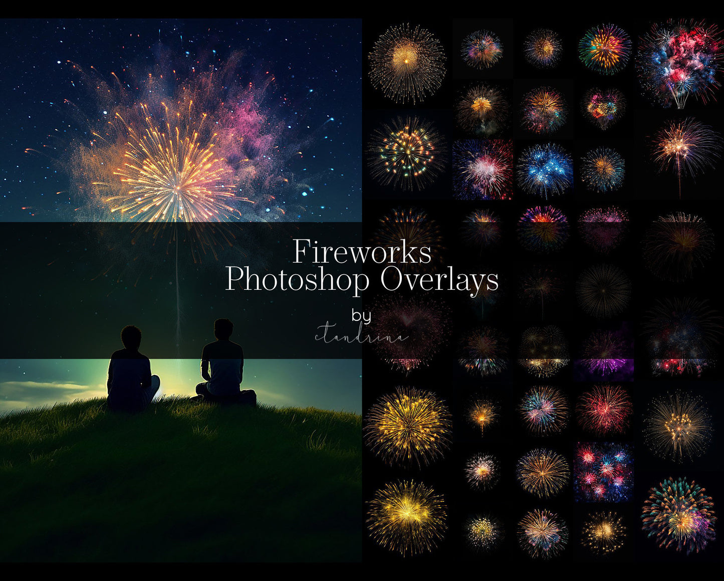 Firework Overlays, 4th of July Fireworks Overlays, Independence Day Overlays, Firework Overlays for Photoshop Composite