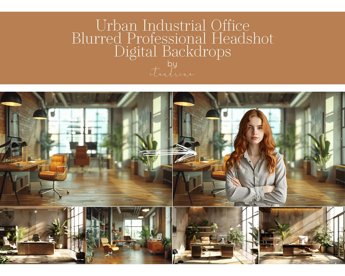 linkedin social profile, natural office with plants headshot backdrops, professional portraits