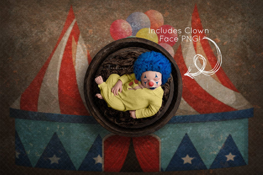 Step Right Up: Creating Whimsical Images with the Circus Newborn Digital Backdrop