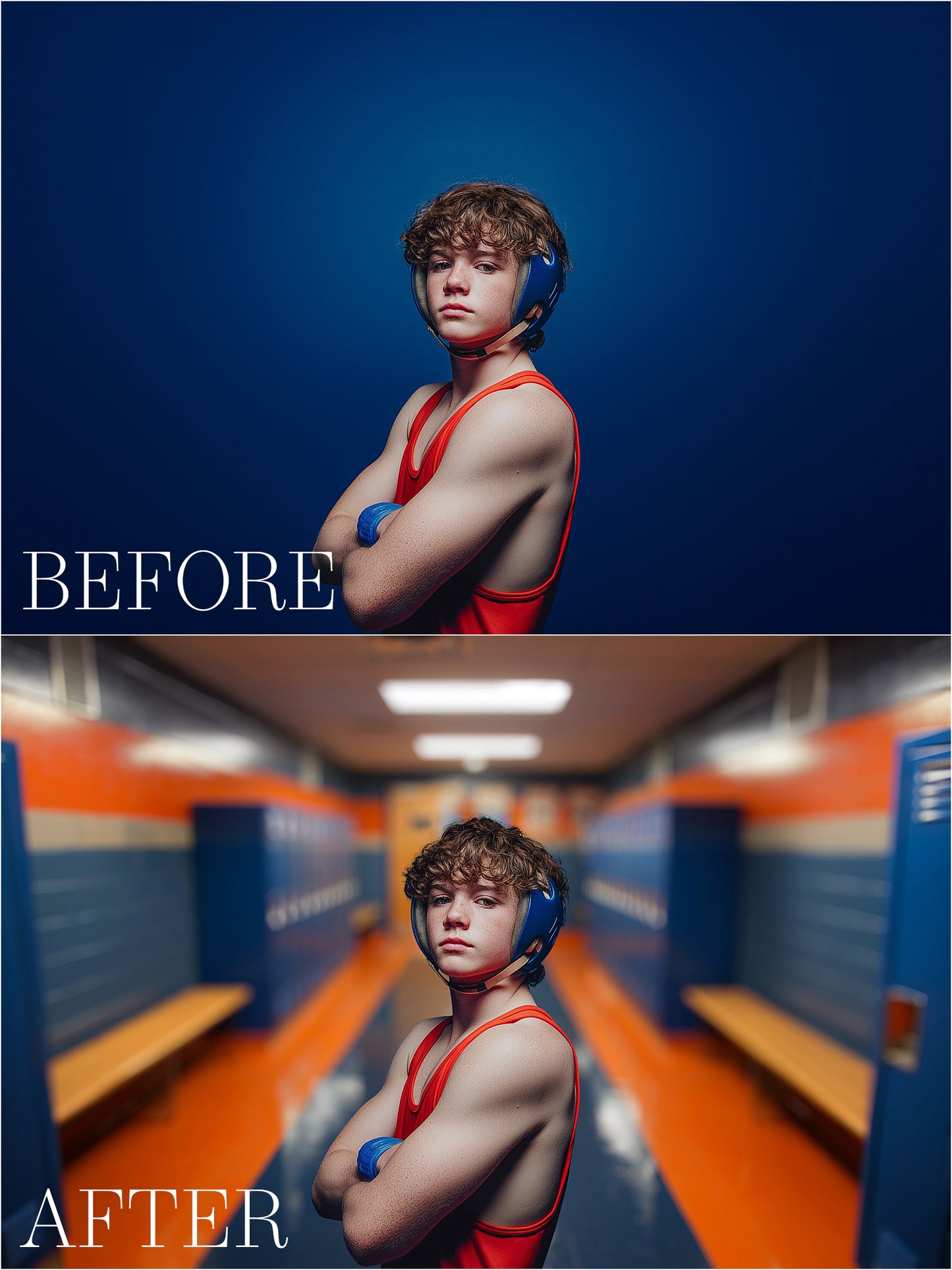 Blurred Locker Room Digital Backdrops