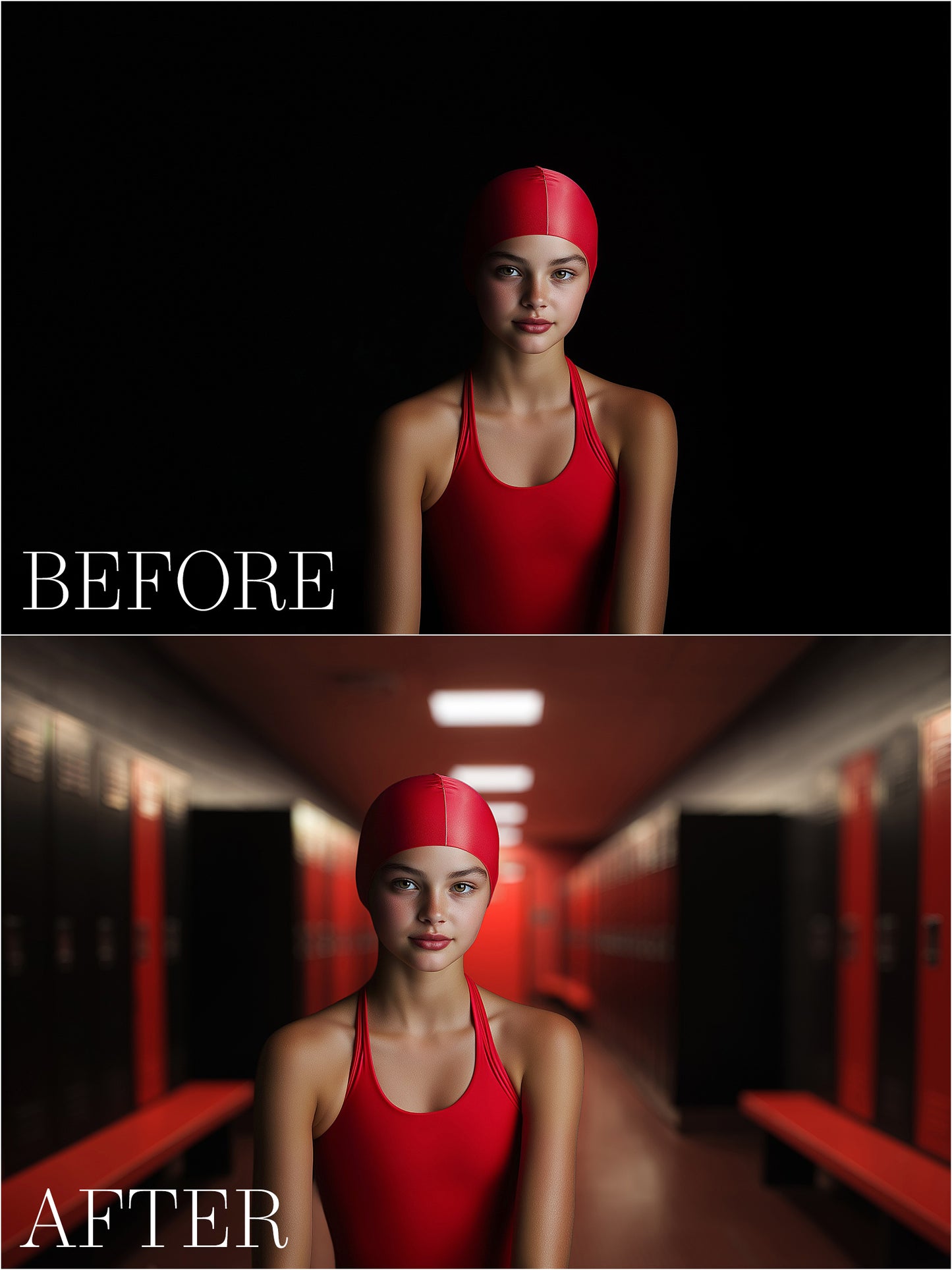 Blurred Locker Room Digital Backdrops