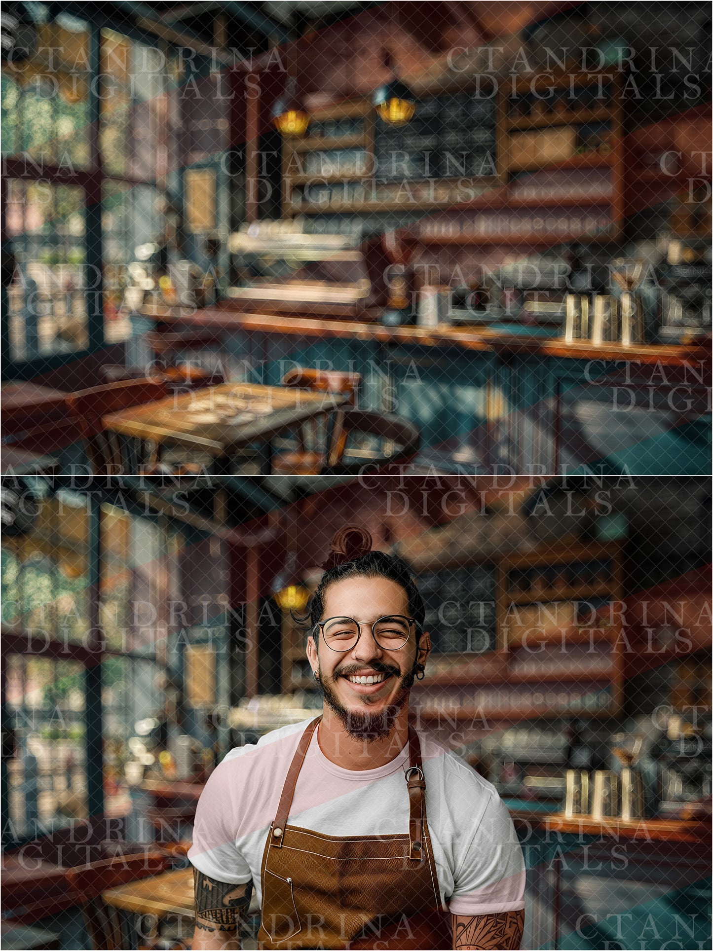 Barista Headshot Digital Backdrops