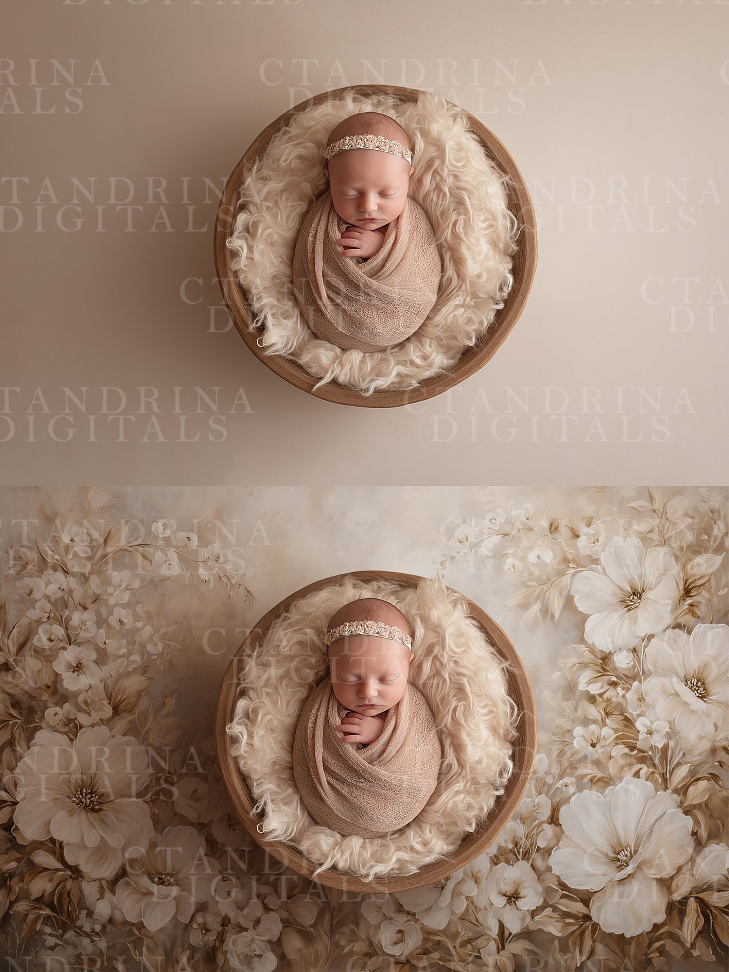 Petite Newborn Digital Backdrops | Spring Floral Collection