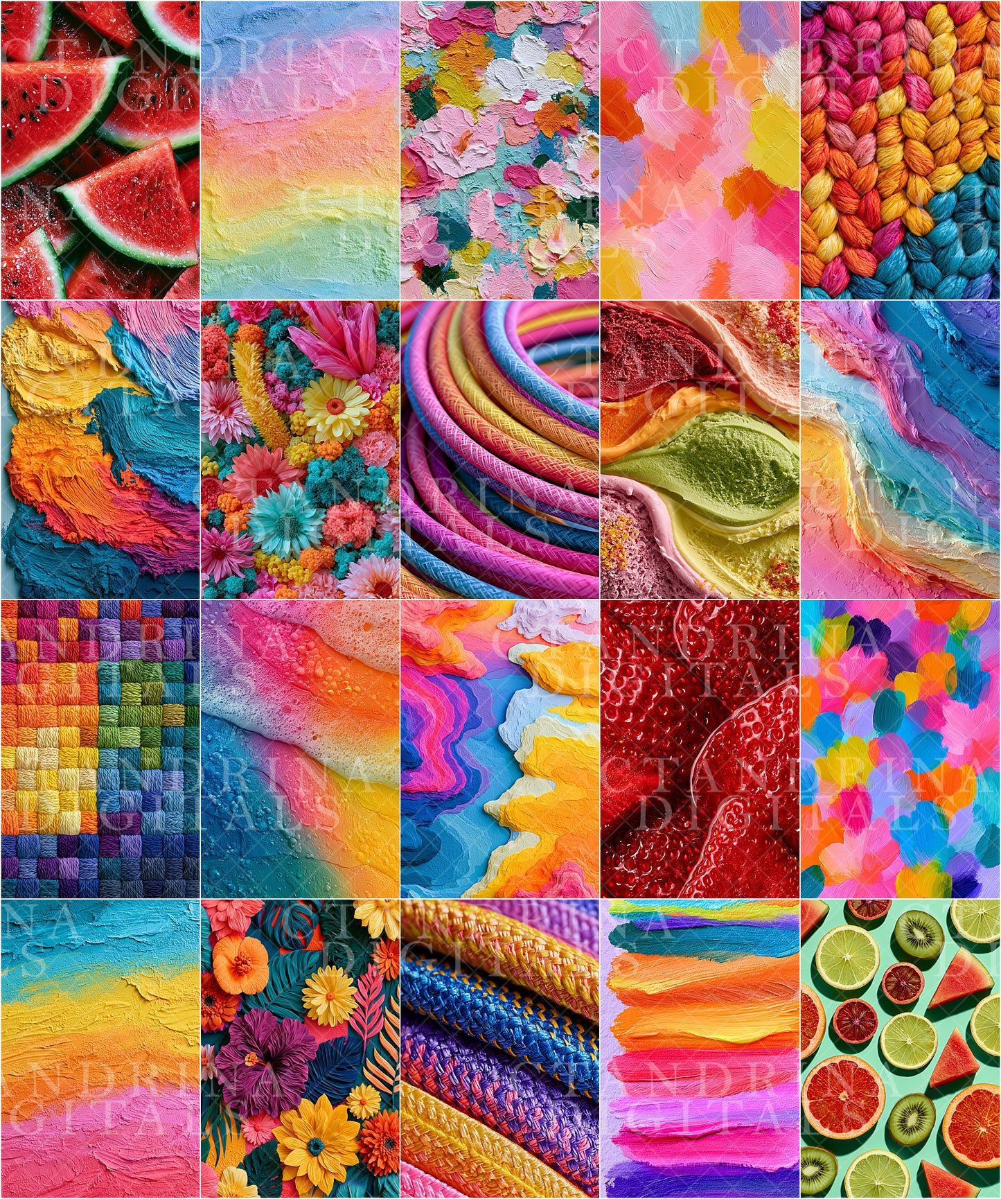 Colorful Summer Digital Backdrop Textures
