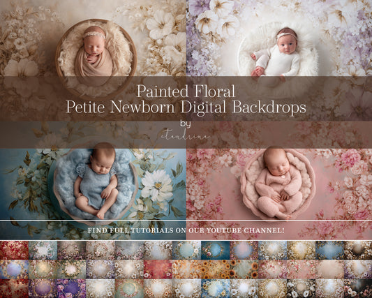 Petite Newborn Digital Backdrops | Spring Floral Collection